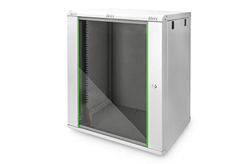 DIGITUS Netzwerkschrank - 19 Zoll Rack - 16HE - Wandmontage - 450mm Tiefe - Traglast 60kg - Dynamic Basic Serie - Grau von DIGITUS