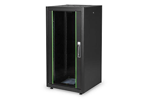 DIGITUS Netzwerkschrank - 19-Zoll Rack 22HE - 60x60 cm - Dynamic Basic Serie - Traglast 600 kg - Nutztiefe 550 mm - Schwarz von DIGITUS