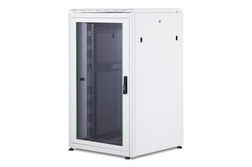 DIGITUS Netzwerkschrank - 19-Zoll Rack 26HE - 80x80 cm - Unique Serie - Traglast 800 kg - Nutztiefe 743 mm - Grau von DIGITUS