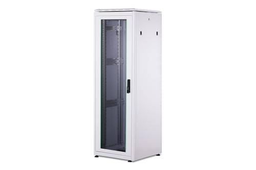 DIGITUS Netzwerkschrank - 19-Zoll Rack 36HE - 60x60 cm - Unique Serie - Traglast 800 kg - Nutztiefe 543 mm - Grau von DIGITUS