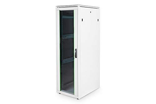 DIGITUS Netzwerkschrank - 19-Zoll Rack 36HE - 60x80 cm - Unique Serie - Traglast 800 kg - Nutztiefe 743 mm - Grau von DIGITUS