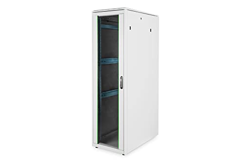 DIGITUS Netzwerkschrank - 19-Zoll Rack 42HE - 60x100 cm - Unique Serie - Traglast 800 kg - Nutztiefe 943 mm - Grau von DIGITUS