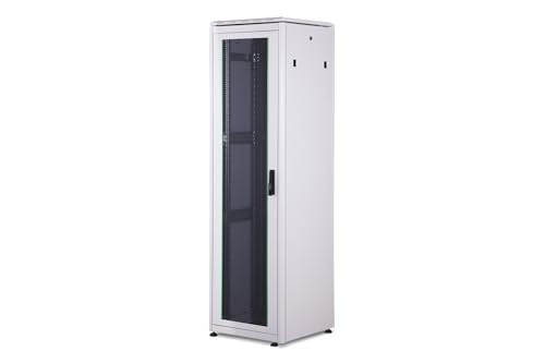 DIGITUS Netzwerkschrank - 19-Zoll Rack 42HE - 60x60 cm - Unique Serie - Traglast 800 kg - Nutztiefe 543 mm - Grau von DIGITUS