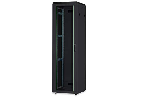 DIGITUS Netzwerkschrank - 19-Zoll Rack 42HE - 60x60 cm - Unique Serie - Traglast 800 kg - Nutztiefe 543 mm - Schwarz von DIGITUS