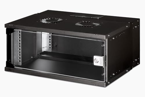 DIGITUS Netzwerkschrank - 19-Zoll Rack 4 HE - Unmontiert - Wandmontage - 400 mm Tiefe - 327 mm Nutztiefe - Traglast 60 kg - Glastür - SOHO Pro-Serie - Schwarz DIGITUS Netzwerkschrank - 19-Zoll Rack 4 HE - Unmontiert - Wandmontage - 400 mm Tiefe - 327 mm Nutztiefe - Traglast 60 kg - Glastür - SOHO Pro-Serie - Schwarz von DIGITUS