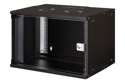 DIGITUS Netzwerkschrank - 19-Zoll Rack 7 HE - Unmontiert - Wandmontage - 400 mm Tiefe - 327 mm Nutztiefe - Traglast 60 kg - Glastür - SOHO Pro-Serie - Schwarz DIGITUS Netzwerkschrank - 19-Zoll Rack 7 HE - Unmontiert - Wandmontage - 400 mm Tiefe - 327 mm Nutztiefe - Traglast 60 kg - Glastür - SOHO Pro-Serie - Schwarz von DIGITUS