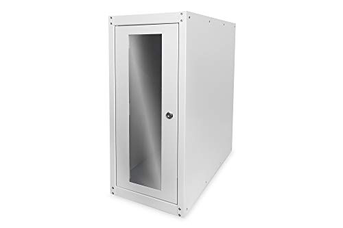 DIGITUS PC-Schrank - IP20 - Abschließbar - Auf Rollen - Innenabmessungen 583x246x550 mm - Passive Belüftung - Grau von DIGITUS