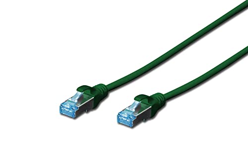 DIGITUS LAN Kabel Cat 5e - 1m - CCA Netzwerkkabel Mit RJ45 - SF/UTP Geschirmt - Kompatibel zu Cat-6 & Cat-5 - Grün von DIGITUS