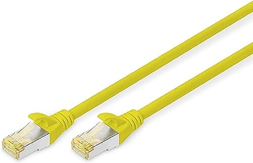 DIGITUS Patch-Kabel RJ-45 (M) zu RJ-45 (M) 10m Kupfer S/FTP Cat 6a gelb (DK-1644-A-100/Y) von DIGITUS