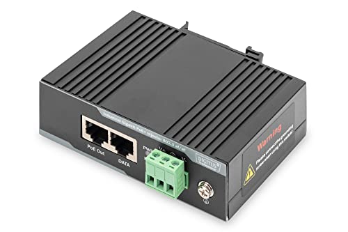 DIGITUS PoE+ Injektor - IEEE802.3at - Gigabit Ethernet - DIN Hut-Schiene - DC Klemmleiste - PoE Modus A & Modus B DIGITUS PoE+ Injektor - IEEE802.3at - Gigabit Ethernet - DIN Hut-Schiene - DC Klemmleiste - PoE Modus A & Modus B von DIGITUS