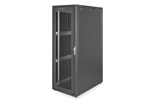 DIGITUS Serverschrank - 19-Zoll Rack 36HE - 60x100 cm - Unique Serie - Traglast 1000 kg - Nutztiefe 875 mm - Netzwerkschrank - Schwarz von DIGITUS