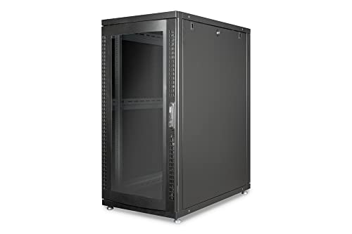 DIGITUS Serverschrank - 19-Zoll Rack 26HE - 60x100 cm - Unique Serie - Glastür - Traglast 1000 kg - Nutztiefe 875 mm - Netzwerkschrank - Schwarz DIGITUS Serverschrank - 19-Zoll Rack 26HE - 60x100 cm - Unique Serie - Glastür - Traglast 1000 kg - Nutztiefe 875 mm - Netzwerkschrank - Schwarz von DIGITUS
