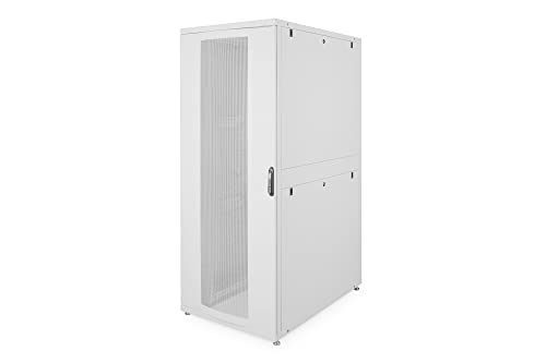 DIGITUS Serverschrank - 19-Zoll Rack 42HE - 80x120 cm - Unique Serie - Traglast 1000 kg - Nutztiefe 1070 mm - Netzwerkschrank - Grau von DIGITUS