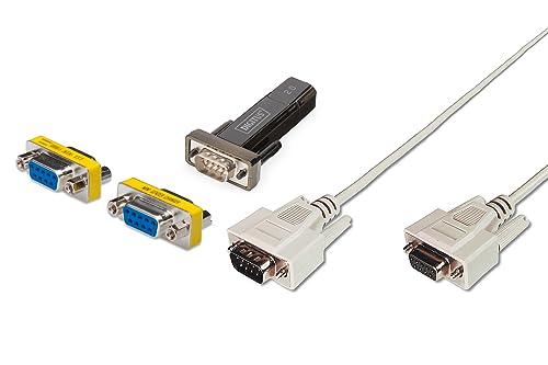 DIGITUS Set: USB auf Seriell Adapter – RS232 Konverter – USB 2.0 Typ-A zu DSUB 9M – FTDI FT232RL Chipsatz – Inkl. 80 cm Kabel – Mit D-Sub 9 Gender-Changer & D-Sub 9 Verlängerungskabel 3 m DIGITUS Set: USB auf Seriell Adapter – RS232 Konverter – USB 2.0 Typ-A zu DSUB 9M – FTDI FT232RL Chipsatz – Inkl. 80 cm Kabel – Mit D-Sub 9 Gender-Changer & D-Sub 9 Verlängerungskabel 3 m von DIGITUS