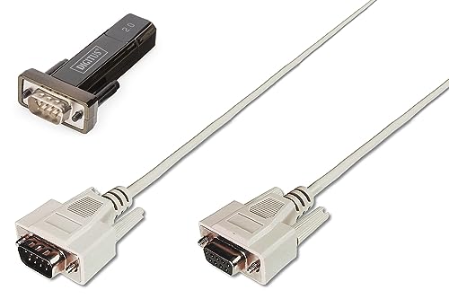 DIGITUS Set: USB auf Seriell Adapter – RS232 Konverter – USB 2.0 Typ-A zu DSUB 9M – FTDI FT232RL Chipsatz – Inkl. 80 cm Kabel – Mit D-Sub 9 Verlängerungskabel 3 m DIGITUS Set: USB auf Seriell Adapter – RS232 Konverter – USB 2.0 Typ-A zu DSUB 9M – FTDI FT232RL Chipsatz – Inkl. 80 cm Kabel – Mit D-Sub 9 Verlängerungskabel 3 m von DIGITUS