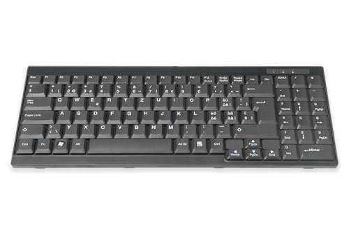 DIGITUS Tastatur für LCD KVM Konsolen von DIGITUS, Schweizer Layout, QWERTZ, USB, Schwarz von DIGITUS