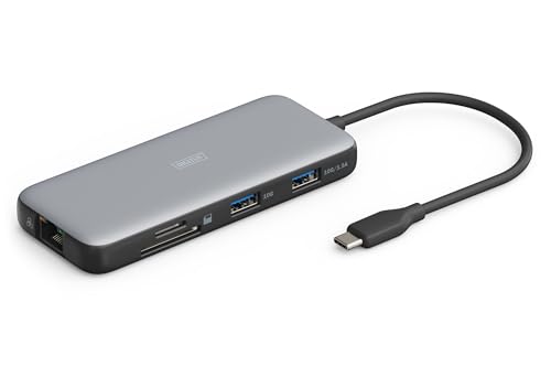DIGITUS USB-C Docking Station - 7-Ports - 1x HDMI UltraHD 4k/60Hz - 2X USB-A 3.2 Gen2-1x USB-C 100W PD 3.0-1x RJ45 - Dual Kartenleser - Grau DIGITUS USB-C Docking Station - 7-Ports - 1x HDMI UltraHD 4k/60Hz - 2X USB-A 3.2 Gen2-1x USB-C 100W PD 3.0-1x RJ45 - Dual Kartenleser - Grau von DIGITUS