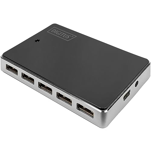 DIGITUS USB-Hub - 10 Ports - High-Speed USB 2.0 - 480 MBit/s - Plug&Play - Anschluss-Kabel 100 cm - Schwarz DIGITUS USB-Hub - 10 Ports - High-Speed USB 2.0 - 480 MBit/s - Plug&Play - Anschluss-Kabel 100 cm - Schwarz von DIGITUS