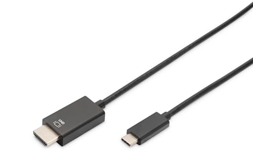 DIGITUS USB 3.2 Gen2 Adapter-Kabel - 2.0 m - USB C (St) zu HDMI Typ A (St) - 10 Gbit/s - Monitorkabel - Schwarz von DIGITUS