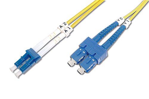 DIGITUS DK-2932-10 – Glasfaserkabel OS2 – 10 m – LC zu SC – Duplex LWL Kabel – 1/10 Gbit/s – SM Singlemode Glasfaser LAN Kabel – Fasertyp: 9/125 µ – Gelb (Yellow) von DIGITUS