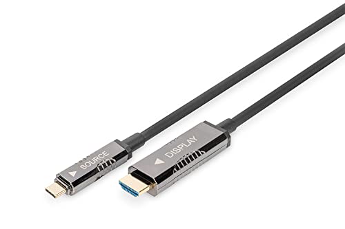 Digitus HDMI/USB-C® Anschlusskabel HDMI-A Stecker, USB-C® Stecker 15m Schwarz AK-330150-150-S ve von DIGITUS