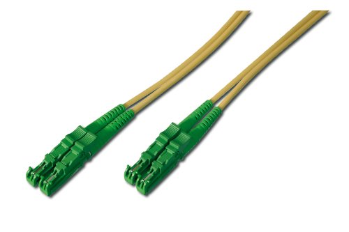 DIGITUS AL-9E2000-01I – Glasfaserkabel OS2 – 1 m – E2000 (APC) zu E2000 (APC) – Duplex LWL Kabel – 1/10 Gbit/s – SM Singlemode Glasfaser LAN Kabel – Fasertyp: 9/125 µ – Gelb (Yellow) von DIGITUS