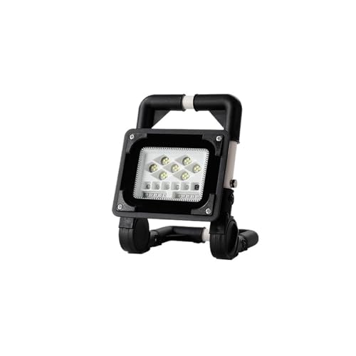 DIGNIFE Scheinwerfer, 100 W Flutlicht LED-Reflektor Outdoor-Flutlicht COB-Scheinwerfer Suchscheinwerfer Gartenlampe Mit 18650-Akku Und Ladegerät(Noir) von DIGNIFE