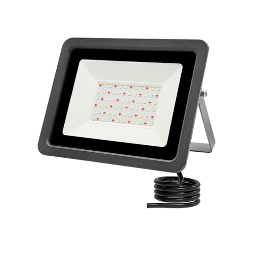 DIGNIFE Scheinwerfer, LED RGB Flutlicht 50W 100W APP Smart Flutlicht Außenbeleuchtung IP68 Wasserdicht LED RGB Strahler Reflektor(Black shell_50W) von DIGNIFE