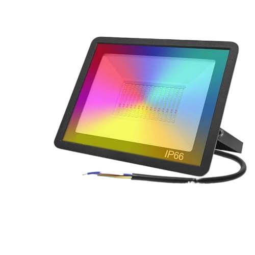 DIGNIFE Scheinwerfer, Tuya Smart Flutlicht LED Reflektor Außenbeleuchtung 30W 50W 100W RGB Dimmbar Warm Kalt Weiß Licht Unterstützung(With Remote Control_100W_BLUETOOTH) von DIGNIFE
