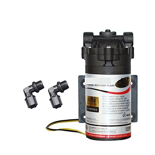 Druckerhöhungspumpe, DC24V 80PSI Wasserfilterteile Wasserfiltrations-Booster-Pumpe 75 Wasserfilter-Umkehrosmose-Maschine Selbstansaugende Pumpe(75G Booster) von DIGNIFE