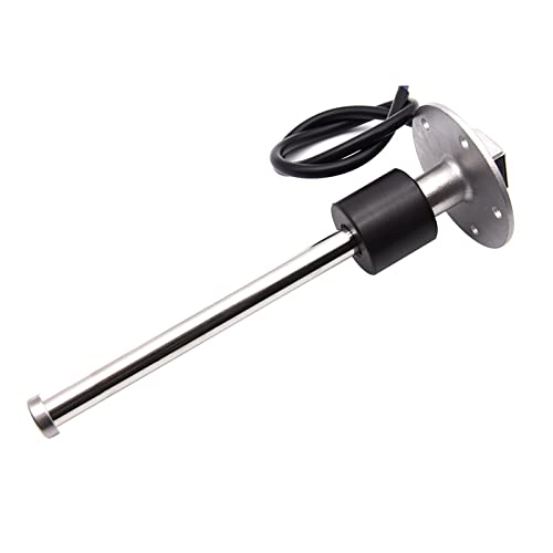 Flüssigkeitsstandsensoren, 100-600 MM Edelstahl Kraftstoffstandsensor 0-190 Ohm 52 MM Kraftstoffstandsanzeige mit roter Hintergrundbeleuchtung for Marine Boot Auto Öltank(450mm) von DIGNIFE