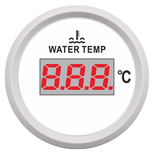 Flüssigkeitsstandsensoren, 52mm Auto LKW Boot Wassertemperaturanzeige Temperatursensor 40-120 Celsius Boot Auto Digitaler Wassertemperaturmesser mit roter Hintergrundbeleuchtung(8) von DIGNIFE