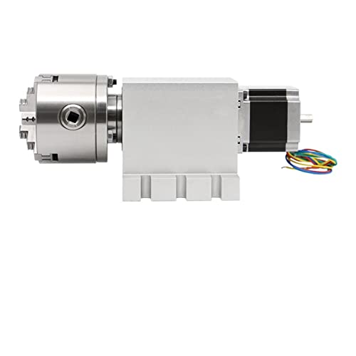 Gleichstrommotor, 3 Kiefer 80 mm CNC 4. Achse Dividing Head/Drehachse/A Achse Kit Nema23 Gapless Harmonic Getriebe + Heckstock von DIGNIFE