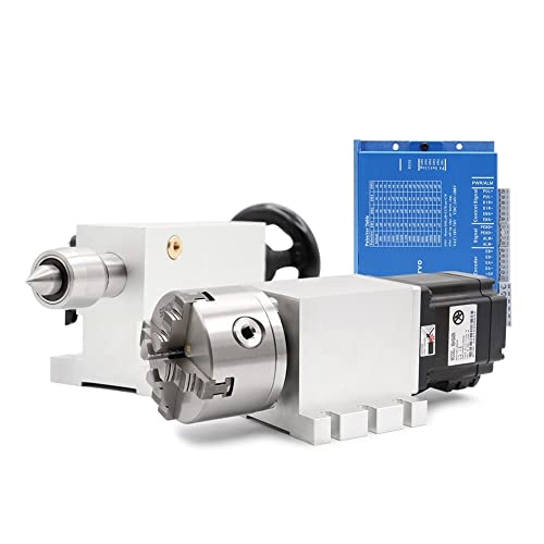 Gleichstrommotor, 4. Achse 3/4jaw 100 mm CNC Dividierende Kopf/Rotationsachse/A -Achse Kit Nema34 86HS45N 4,5N .m von DIGNIFE