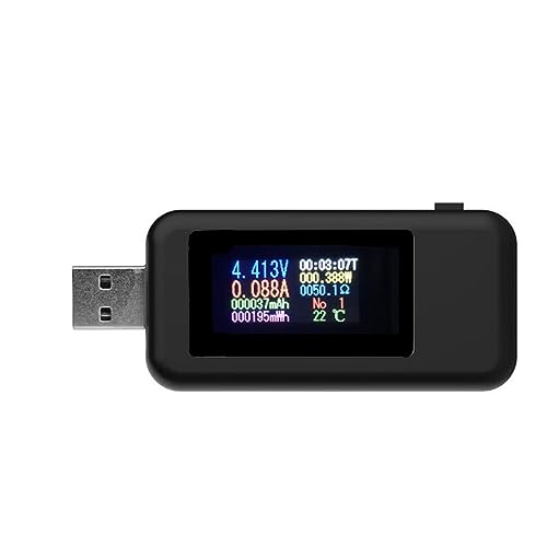 Multimeter, 10 In 1 Multifunktions USB Steckdose Tester Strom Spannung Stecker Batterie Ladung Power Bank 10 Teile/los(Noir) von DIGNIFE