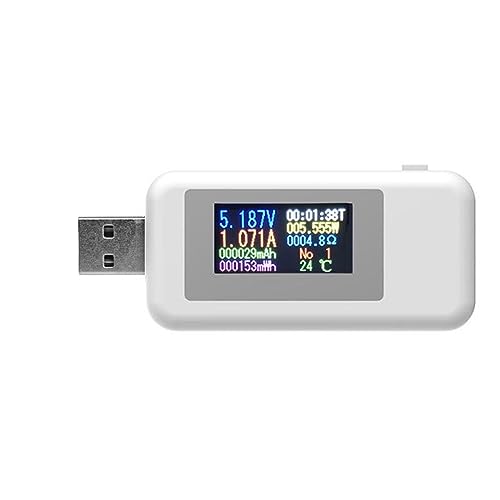 Multimeter, 10 In 1 Multifunktions USB Steckdose Tester Strom Spannung Stecker Batterie Ladung Power Bank 10 Teile/los(White) von DIGNIFE