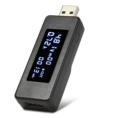 Multimeter, LED USB Mini Spannung Strom Detektor Power Tester for Smartphone e Power Bank USB Ladegerät Tester Meter von DIGNIFE
