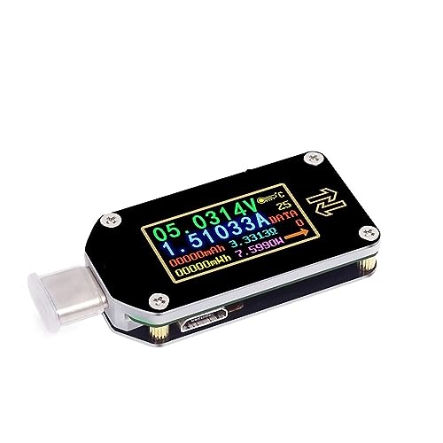 Multimeter, Mini-USB-Tester TC66/TC66C Typ-C PD-Trigger USB-C Voltmeter Amperemeter Spannungsmesser 2-Wege-Strommesser Multimeter PD QC2.3/3.0(TC66C(bluetooth)) von DIGNIFE