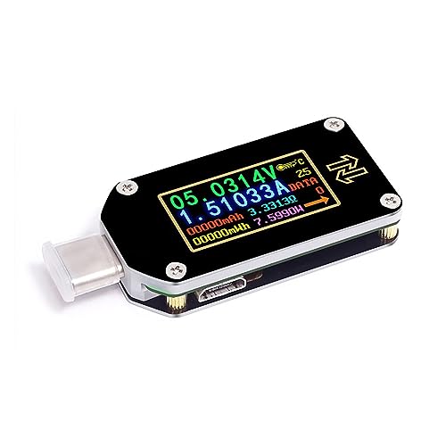 Multimeter, TC66/TC66C Typ-C PD Trigger USB-C Voltmeter Amperemeter Spannung Strom Meter Multimeter PD Ladegerät Batterie USB tester(TC66C) von DIGNIFE