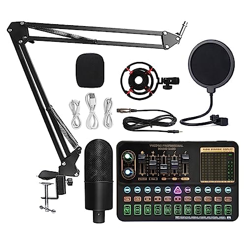 Soundkarten-Kit, Multi-Sound Live Soundkarte K-Song Net Anchor Set Halterung Ausrüstung Rot(Dark Gray) von DIGNIFE