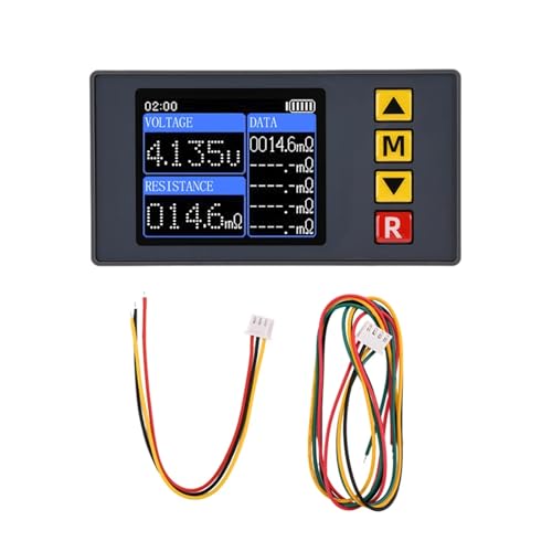 Widerstandsprüfer, TS457 Voltage Internal Resistance Tester AC 4-Wire Kelvin Method Voltage Meter Internal Resistance Test Device 18650 Dry Battery(Gris) von DIGNIFE
