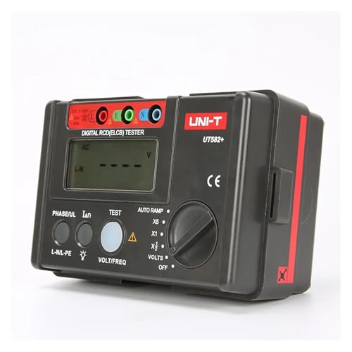 Widerstandsprüfer, UT582+ Digitaler RCD (ELCB) Tester AUTO RAMP Fehlerstromschutzschalter Messgerät Mit Fehlbedienungssummer Spannung Und Strom von DIGNIFE