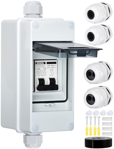 DIHOOL DC schalter sicherungsautomat 40A 2 polig mit 3 module unterverteilung aufputz ip65 von DIHOOL