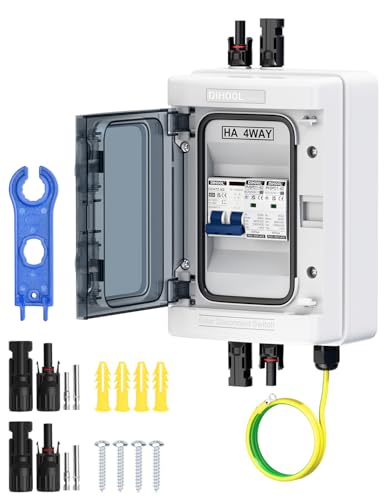 DIHOOL DC überspannungsschutz PV Anlage Solar Anschlusskasten für 2 * 600W Solarmodule Balkonkraftwerk, DC Trennschalter 40A 1000V DIHOOL DC überspannungsschutz PV Anlage Solar Anschlusskasten für 2 * 600W Solarmodule Balkonkraftwerk, DC Trennschalter 40A 1000V von DIHOOL