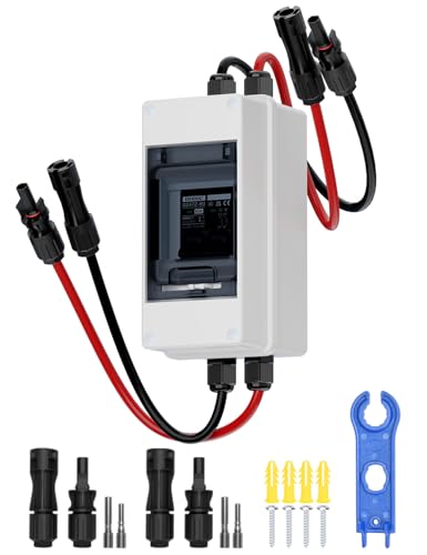 DIHOOL PV sicherung DC sicherungsautomat 60A 1000V leitungsschutzschalter Mit Solarstecker Kabel IP65 Wasserdicht Gehäuse Für solaranlage von DIHOOL