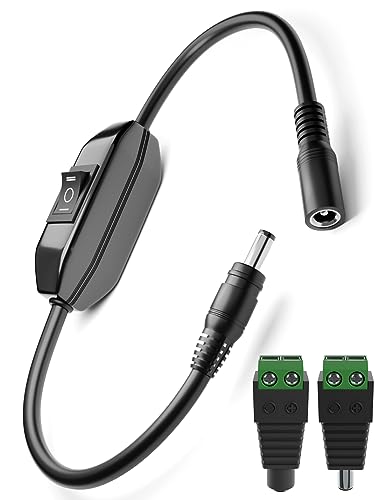 DIHOOL Polarity Reverse Switch Electric Linear Actuator Motor Controller, 3-Position ON-Off-ON Wippschalter mit Draht, Positiv- und Minuspol Schaltschalter von DIHOOL