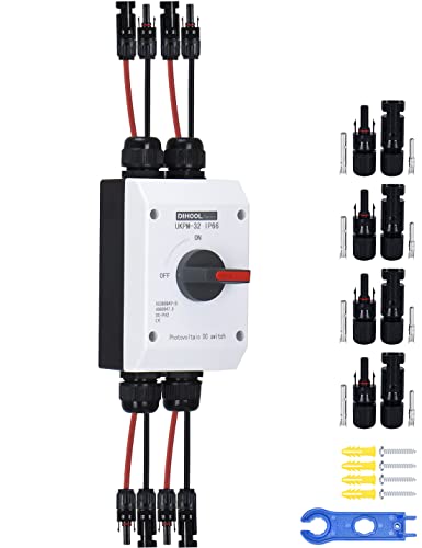 DIHOOL DC Trennschalter 2 Strings PV Anlage mit Generatoranschlusskasten Sicherungsautomat 32A IP66 Solar Trennschalter Anschlusskasten für Photovoltaik DIHOOL DC Trennschalter 2 Strings PV Anlage mit Generatoranschlusskasten Sicherungsautomat 32A IP66 Solar Trennschalter Anschlusskasten für Photovoltaik von DIHOOL