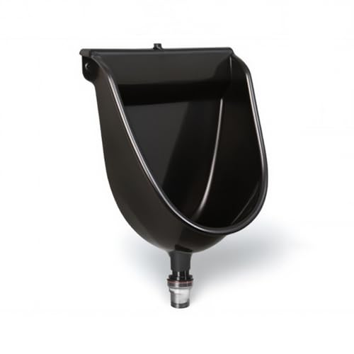 Auslaufsicheres Kunststoff-Urinal für Männer mit Wandablauf und Wasserhahn. Hängendes Herren-Urinal für Badezimmer, Außenbereiche, Wohnungen und öffentliche Toiletten(Nero) von DIHRVTHC