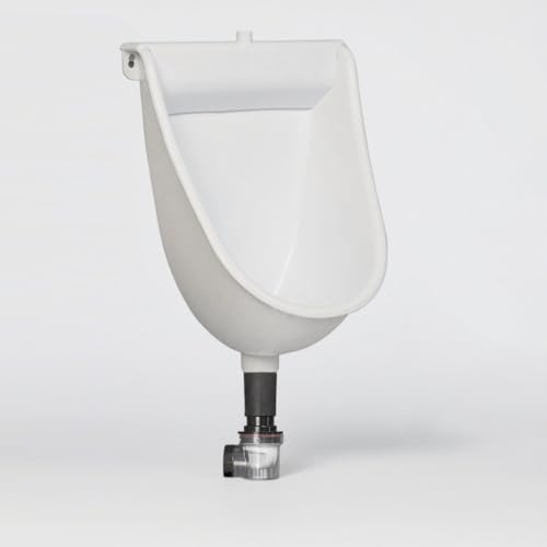 Auslaufsicheres Kunststoff-Urinal für Männer mit Wandablauf und Wasserhahn. Hängendes Herren-Urinal für Badezimmer, Außenbereiche, Wohnungen und öffentliche Toiletten(Wit) von DIHRVTHC