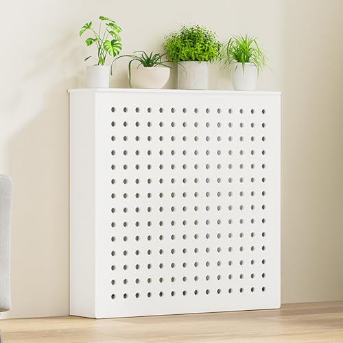 Heizkörperabdeckung Abdeckschrank Aus PVC-Holz- Für Wasserventilrohre Mit 2 Türen, Dekorative Heizkörperabdeckungen In Unterschiedlichen Größen, Für Schlafzimmer Wohnzimmer Büro(L100xH80xT15CM) von DIHRVTHC